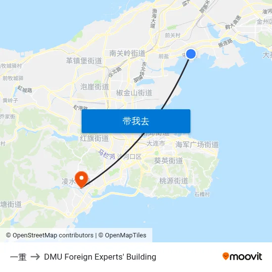 一重 to DMU Foreign Experts' Building map