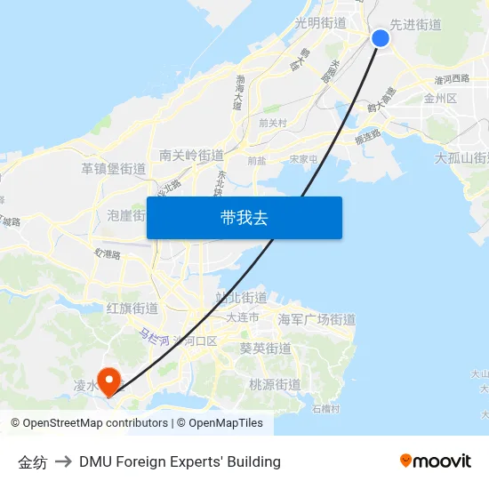 金纺 to DMU Foreign Experts' Building map
