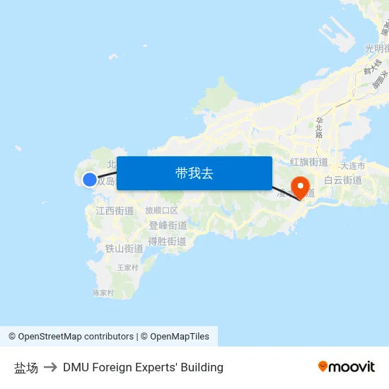 盐场 to DMU Foreign Experts' Building map