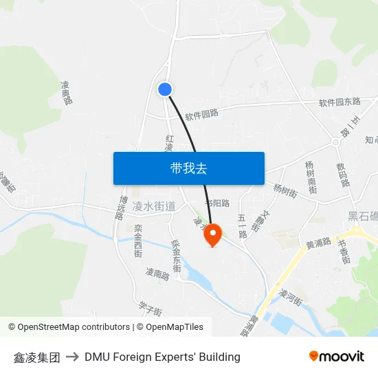 鑫凌集团 to DMU Foreign Experts' Building map