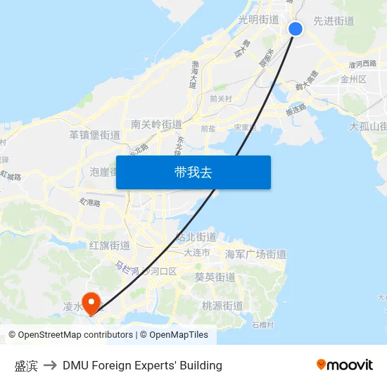 盛滨 to DMU Foreign Experts' Building map