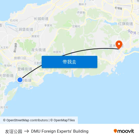 友谊公园 to DMU Foreign Experts' Building map