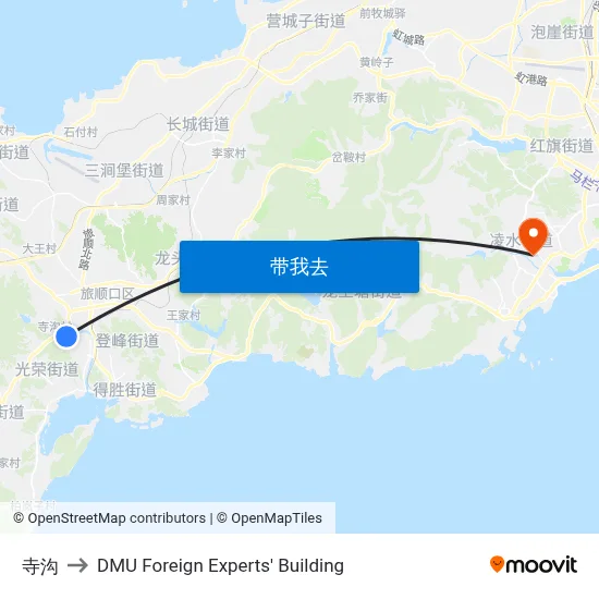 寺沟 to DMU Foreign Experts' Building map