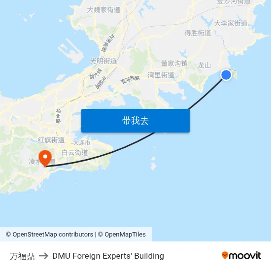 万福鼎 to DMU Foreign Experts' Building map