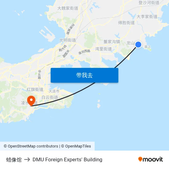 蜡像馆 to DMU Foreign Experts' Building map