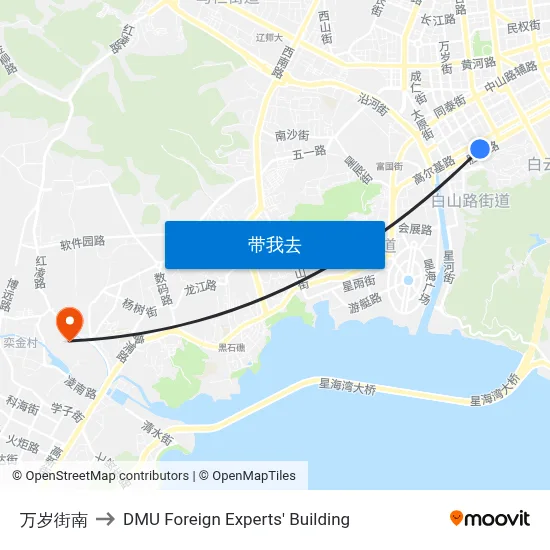 万岁街南 to DMU Foreign Experts' Building map