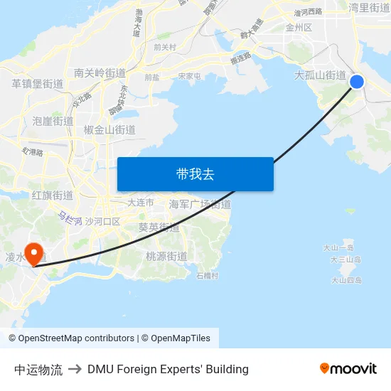 中运物流 to DMU Foreign Experts' Building map