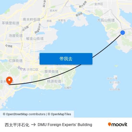 西太平洋石化 to DMU Foreign Experts' Building map
