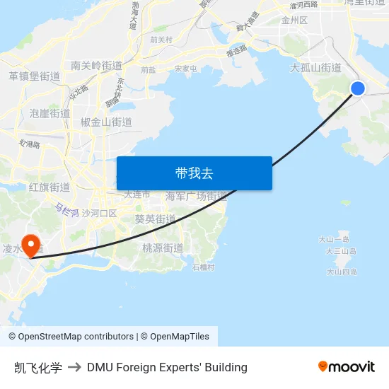 凯飞化学 to DMU Foreign Experts' Building map