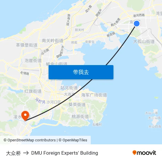 大众桥 to DMU Foreign Experts' Building map