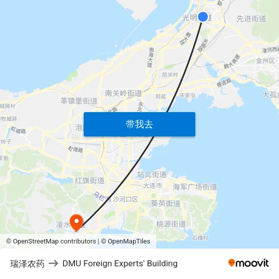 瑞泽农药 to DMU Foreign Experts' Building map