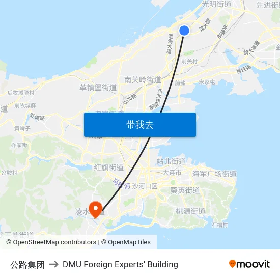 公路集团 to DMU Foreign Experts' Building map