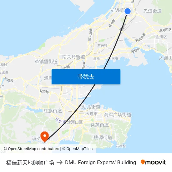 福佳新天地购物广场 to DMU Foreign Experts' Building map