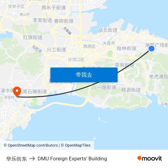 华乐街东 to DMU Foreign Experts' Building map