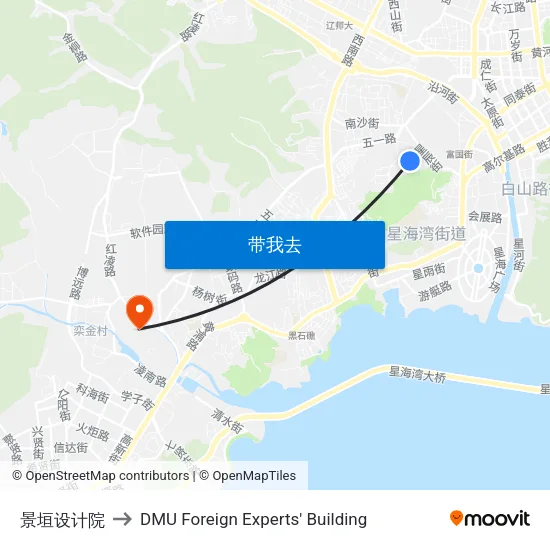 景垣设计院 to DMU Foreign Experts' Building map