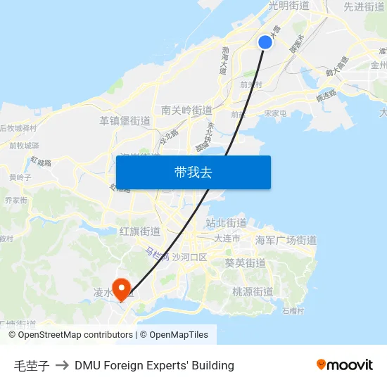 毛茔子 to DMU Foreign Experts' Building map