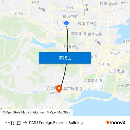 华林集团 to DMU Foreign Experts' Building map