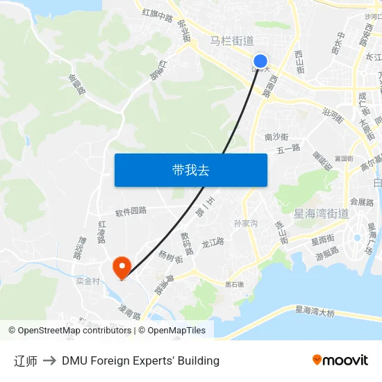 辽师 to DMU Foreign Experts' Building map