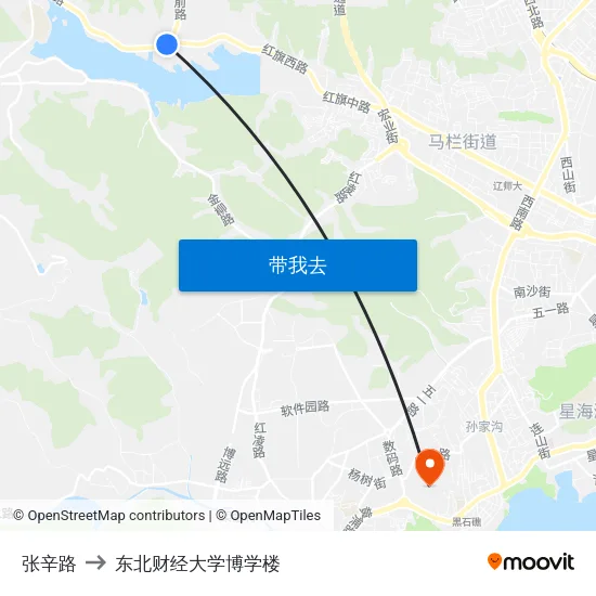 张辛路 to 东北财经大学博学楼 map
