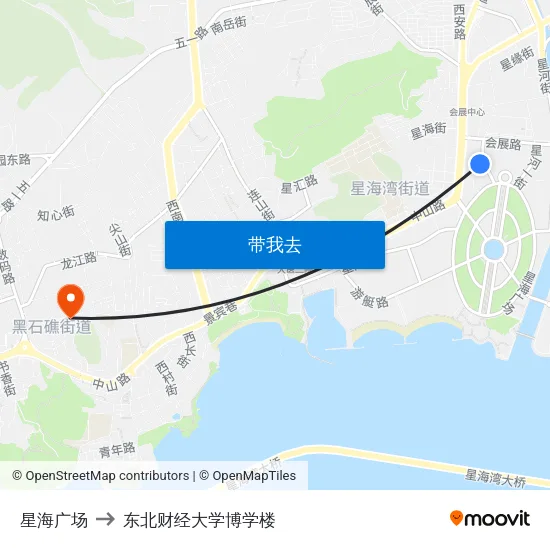 星海广场 to 东北财经大学博学楼 map