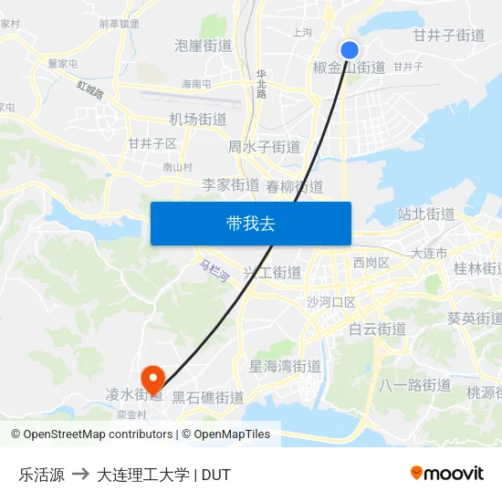 乐活源 to 大连理工大学 | DUT map