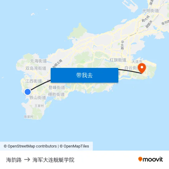 海韵路 to 海军大连舰艇学院 map