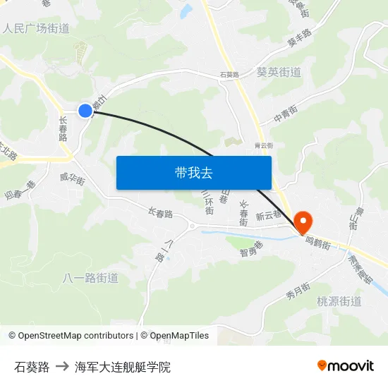 石葵路 to 海军大连舰艇学院 map