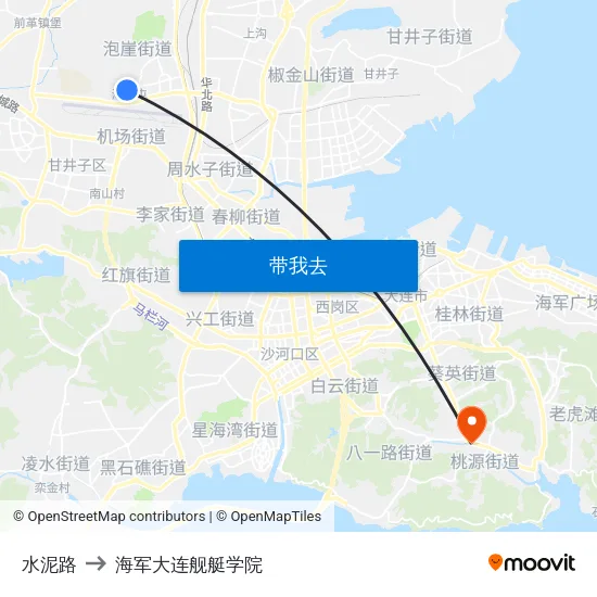 水泥路 to 海军大连舰艇学院 map