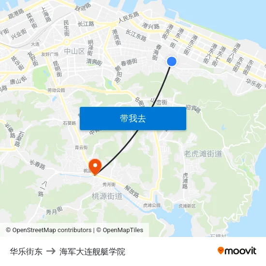 华乐街东 to 海军大连舰艇学院 map