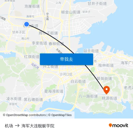 机场 to 海军大连舰艇学院 map