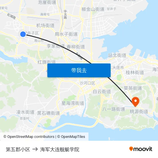 第五郡小区 to 海军大连舰艇学院 map