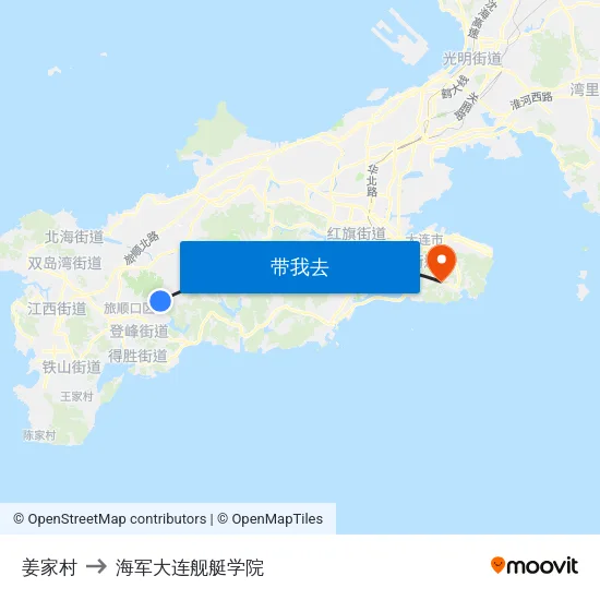 姜家村 to 海军大连舰艇学院 map