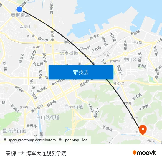 春柳 to 海军大连舰艇学院 map