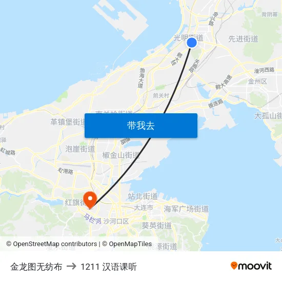金龙图无纺布 to 1211 汉语课听 map