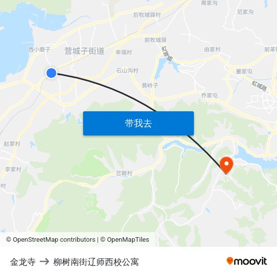 金龙寺 to 柳树南街辽师西校公寓 map