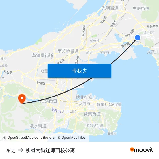 东芝 to 柳树南街辽师西校公寓 map