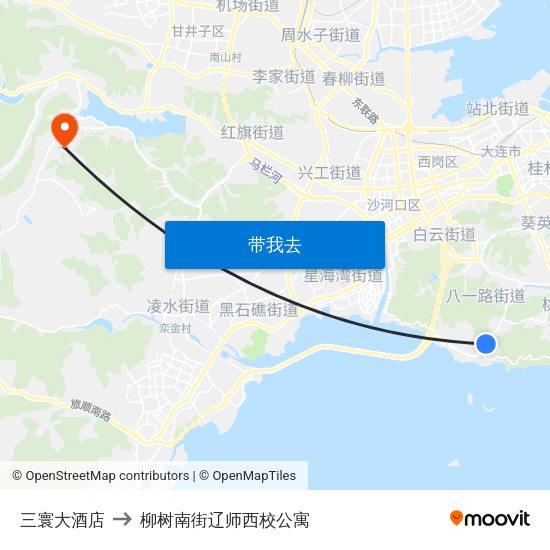 三寰大酒店 to 柳树南街辽师西校公寓 map