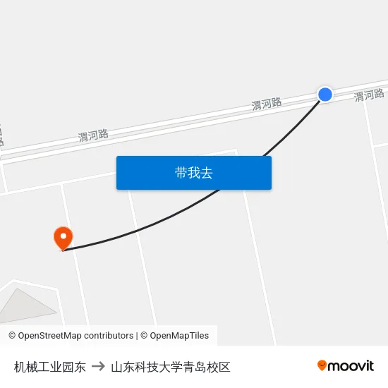 机械工业园东 to 山东科技大学青岛校区 map