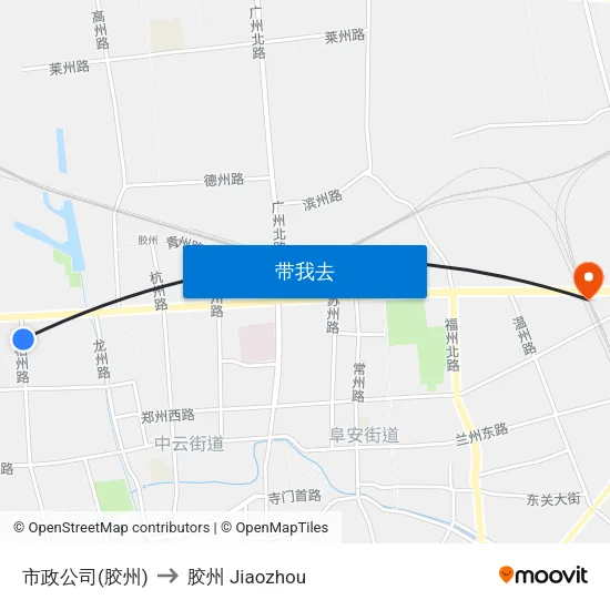 市政公司(胶州) to 胶州 Jiaozhou map