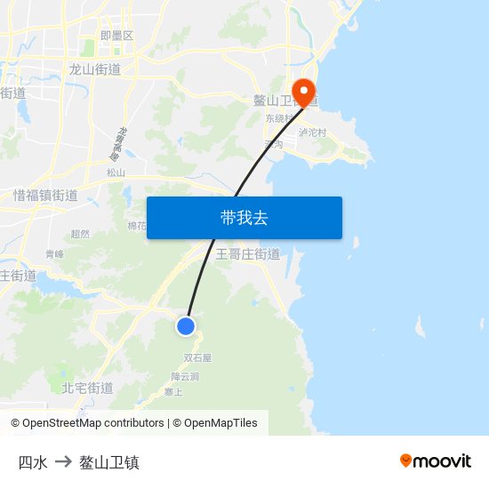 四水 to 鳌山卫镇 map