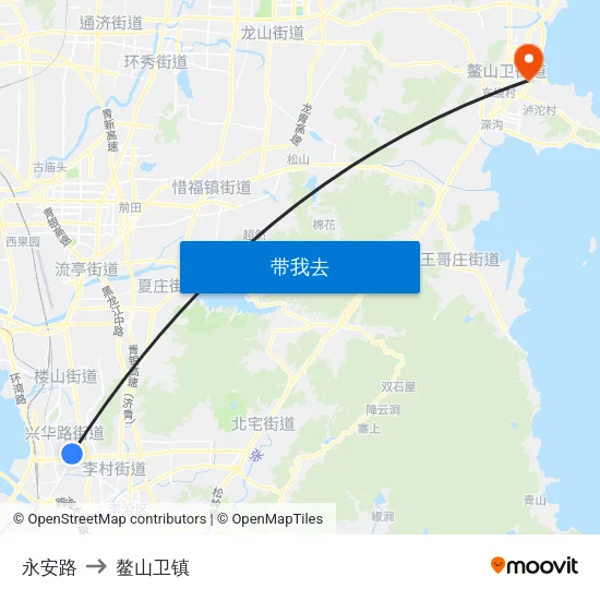 永安路 to 鳌山卫镇 map