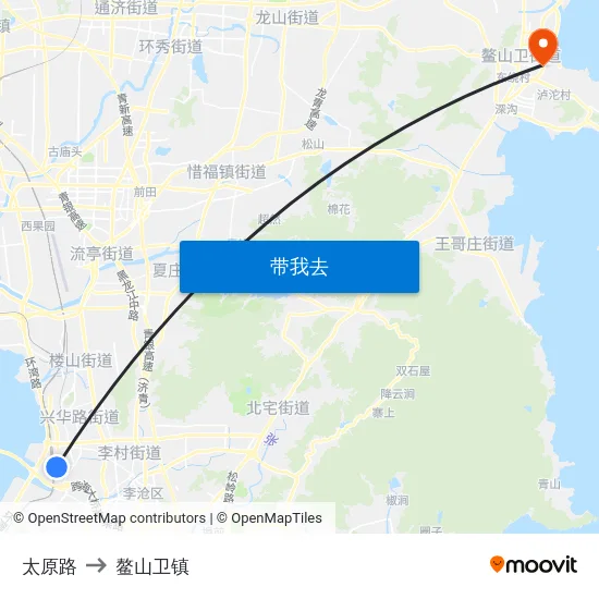 太原路 to 鳌山卫镇 map
