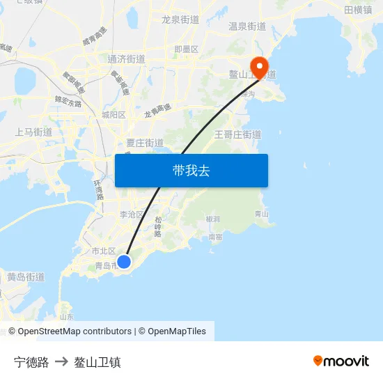 宁德路 to 鳌山卫镇 map
