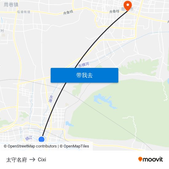 太守名府 to Cixi map