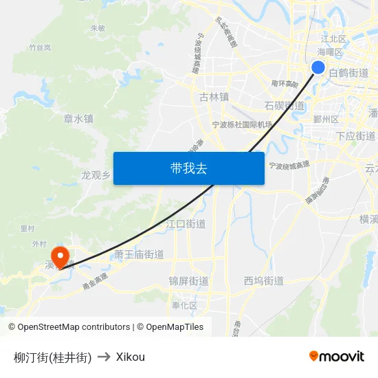 柳汀街(桂井街) to Xikou map