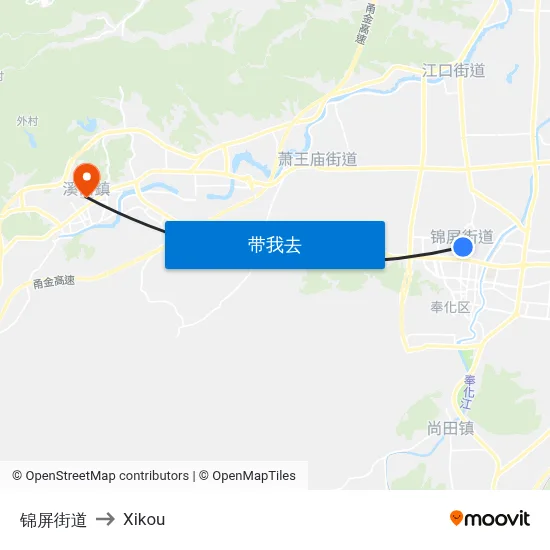 锦屏街道 to Xikou map