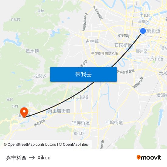 兴宁桥西 to Xikou map