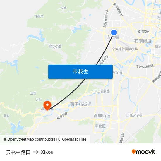 云林中路口 to Xikou map