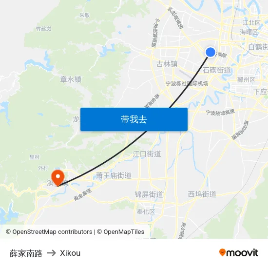 薛家南路 to Xikou map