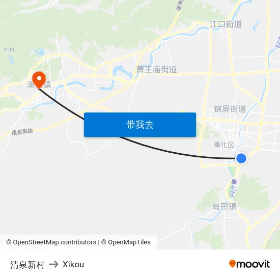 清泉新村 to Xikou map